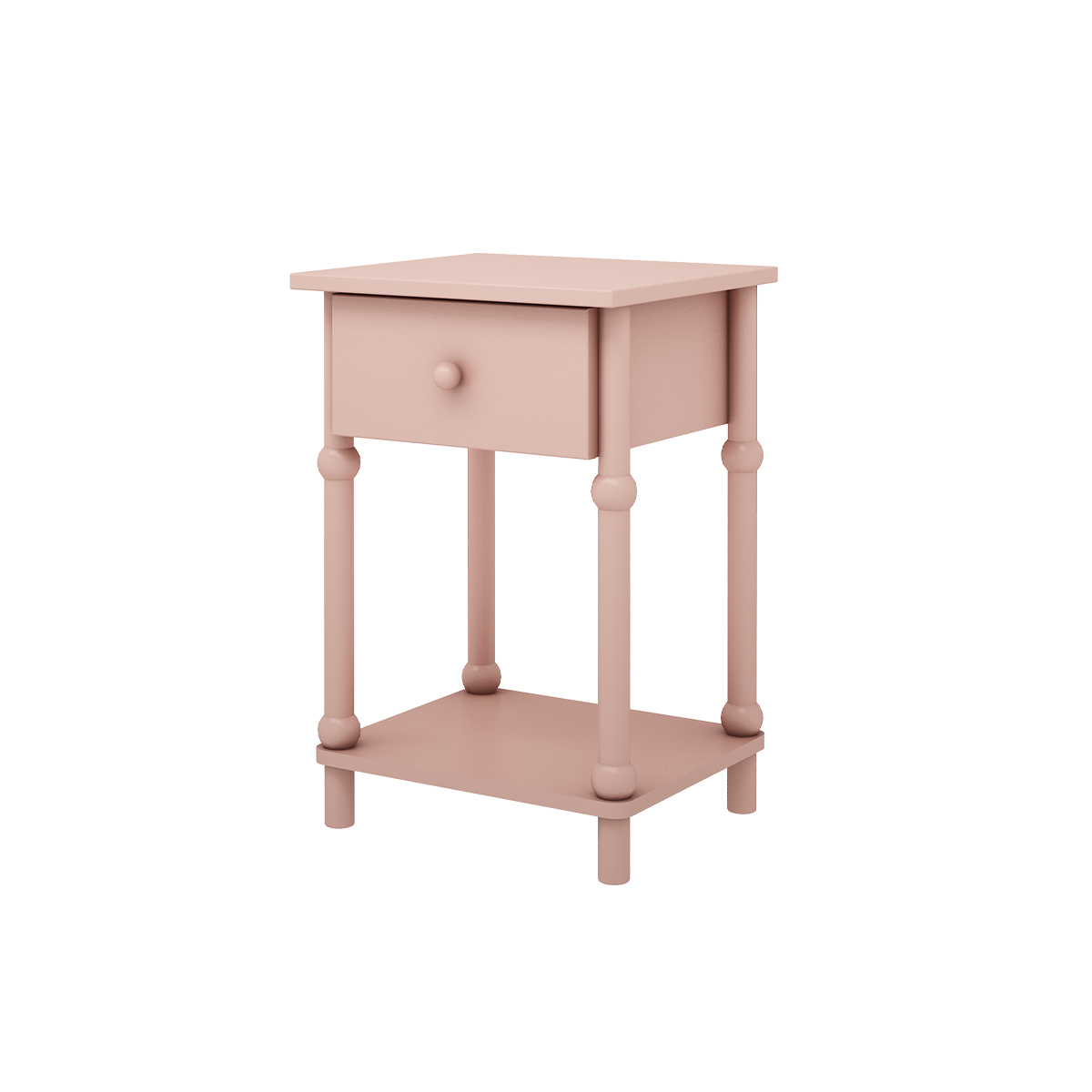 Chevet 1 tiroir Wood Luck Babushka - Rose