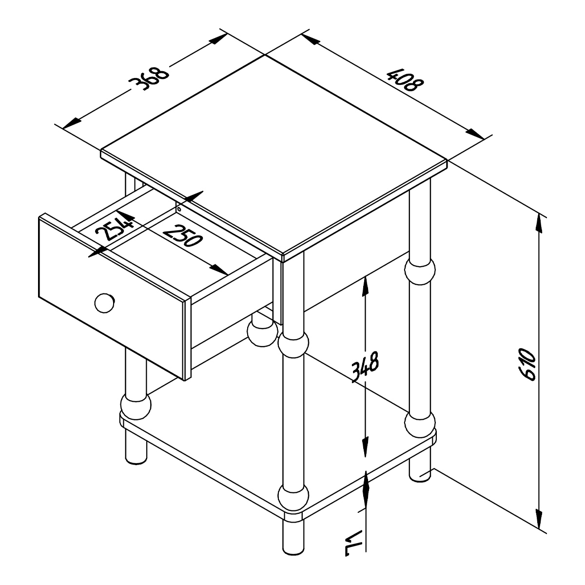 Woodluck_Babushka_chevet_1tiroir_dimensions