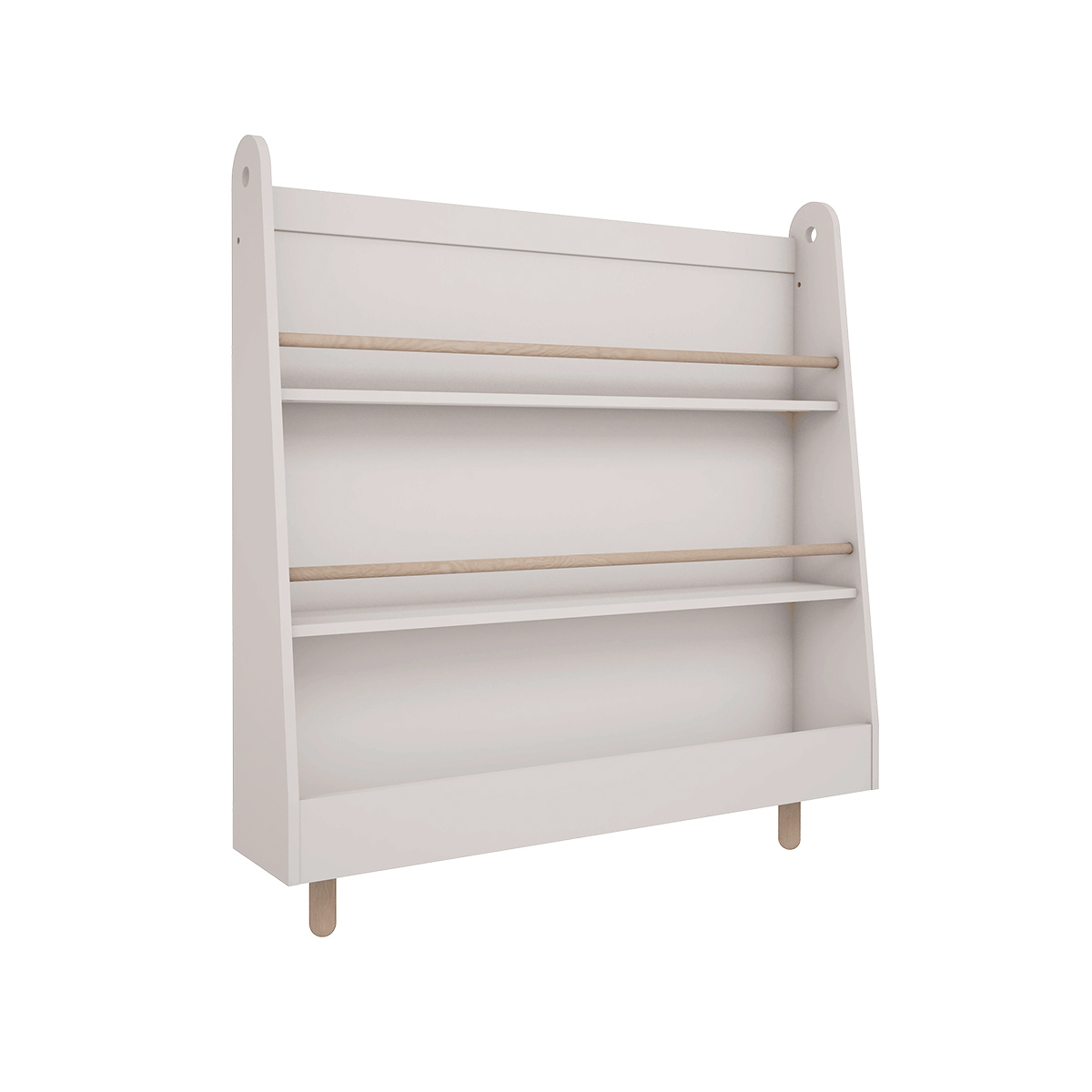Bibliothèque Wood Luck Bookworm - Blanc