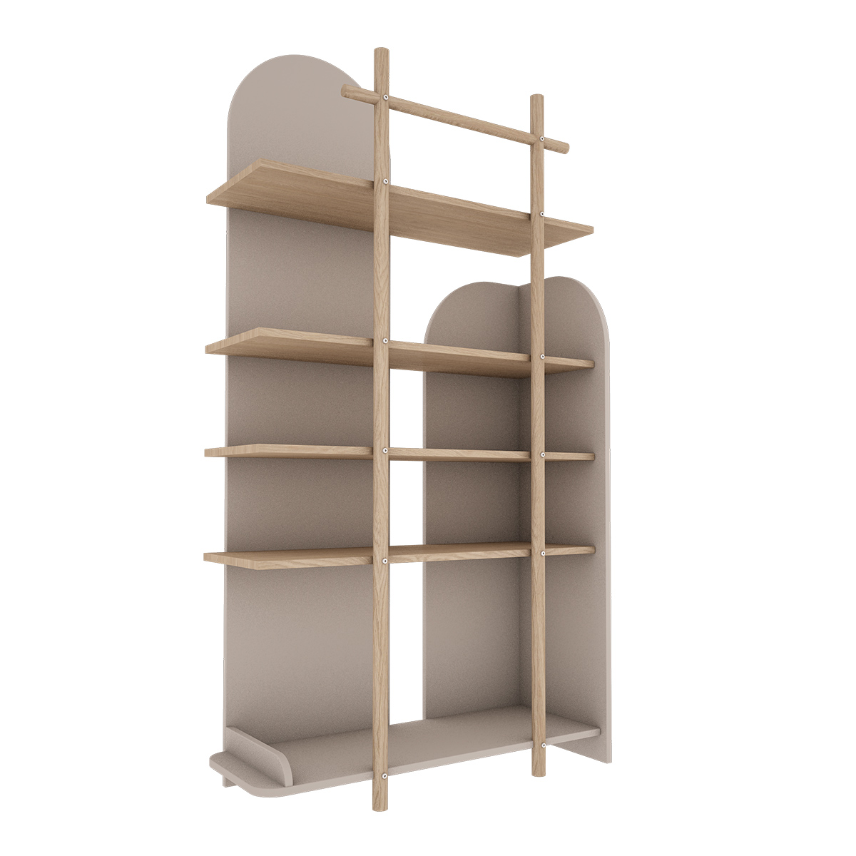Bibliothèque 87 cm Wood Luck Bloom - Cachemire et Bois
