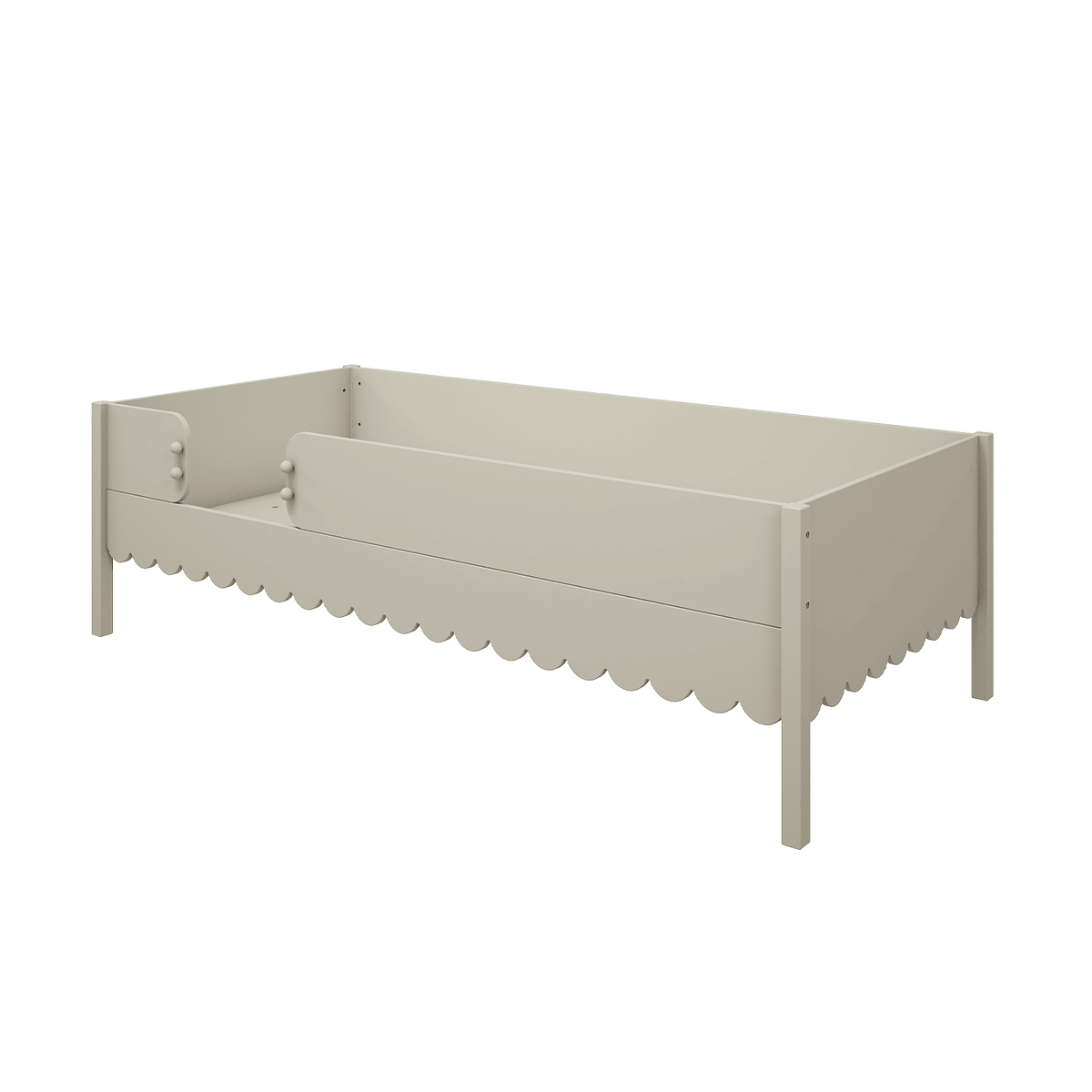 Lit 90x200 barrière et sommier inclus Wood Luck Babushka - Olive