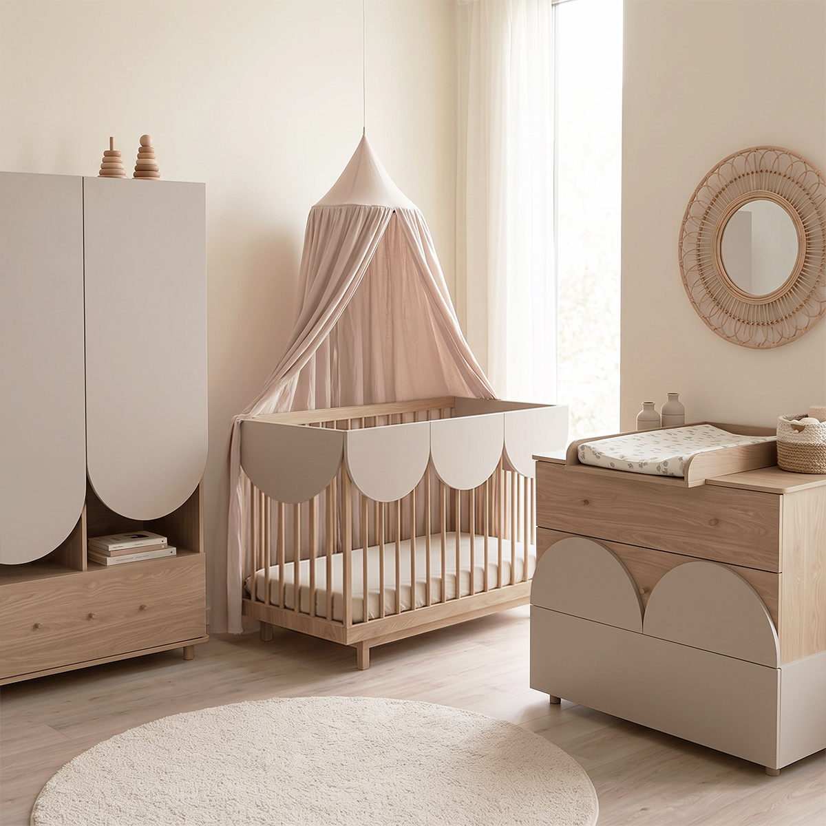 Woodluck_Bloom_cachemire_bois_pack_lit_armoire_1tiroir