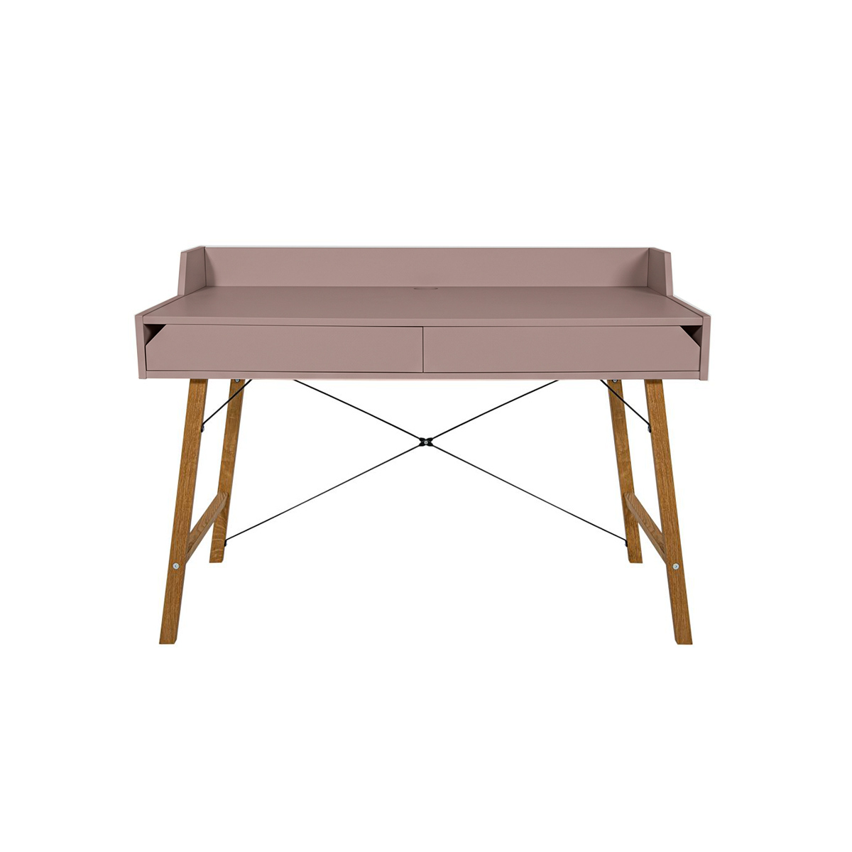 Bureau 2 tiroirs Bellamy Lotta - Rose