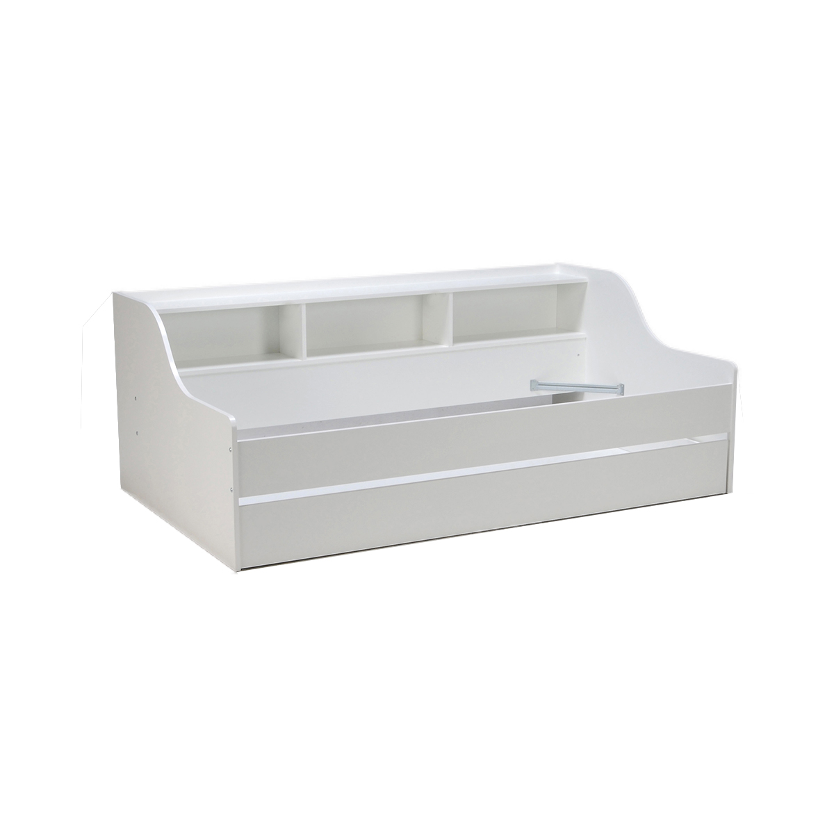 Lit étagère gigogne - 1 tiroir-lit 90x190 Weber Industries Palma - Blanc