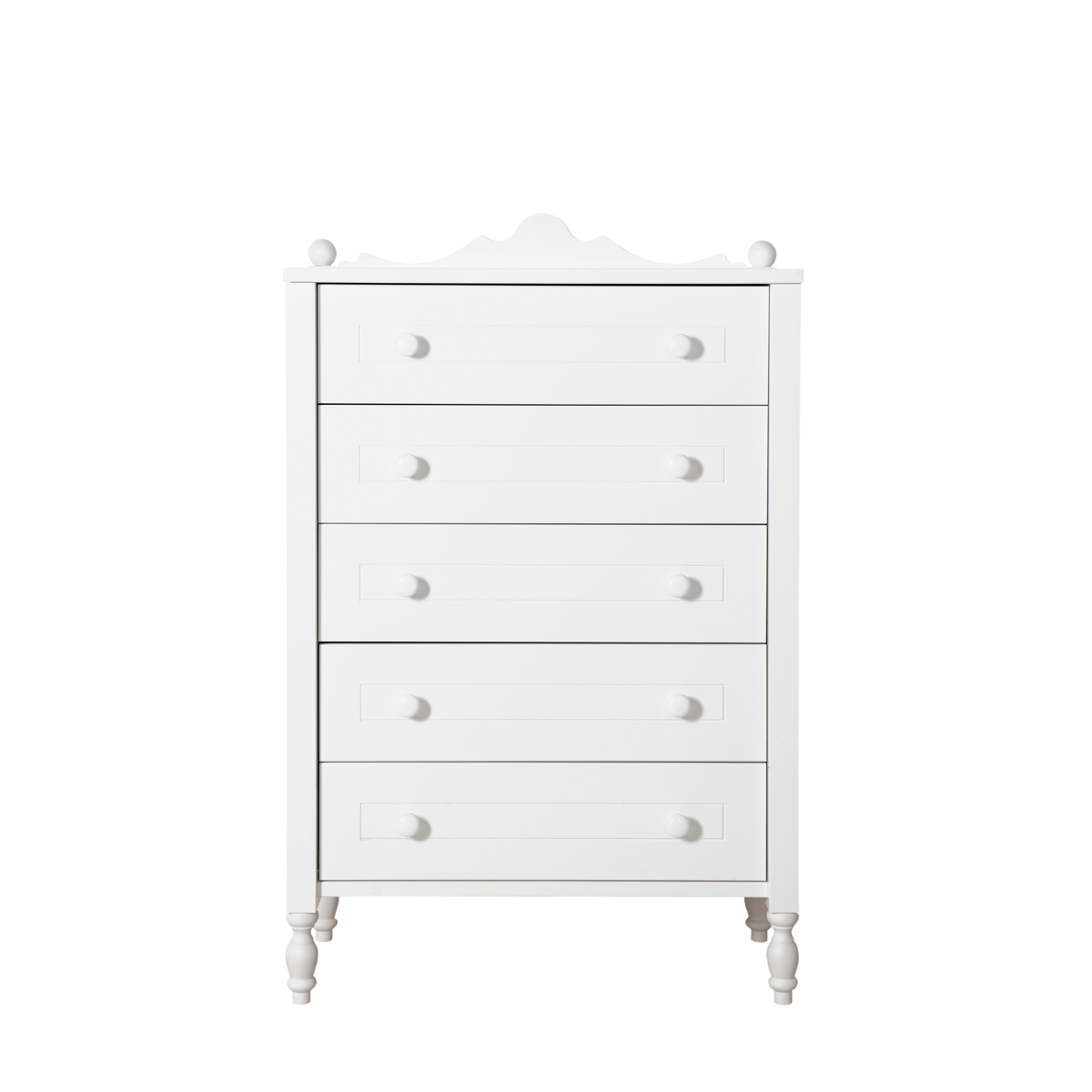 Petite armoire 5 tiroirs Bopita Belle Blanc Rangements/Armoire