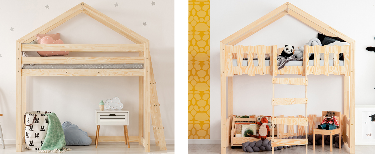 Tendresse de bébé lit cabane mi-hauteur