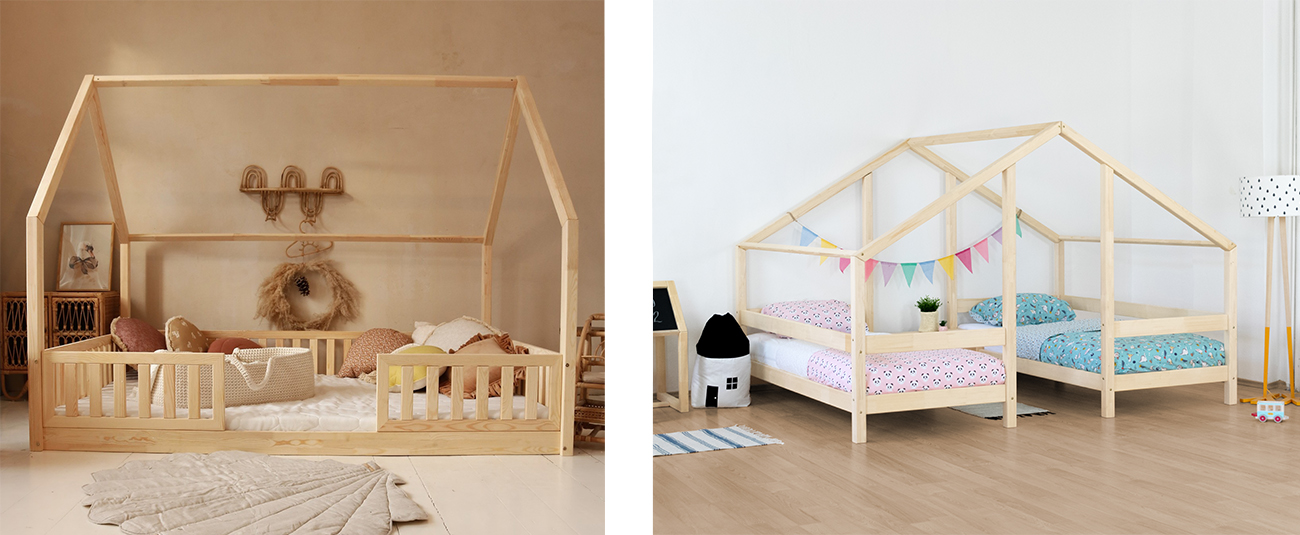 Tendresse de bébé lit cabane double