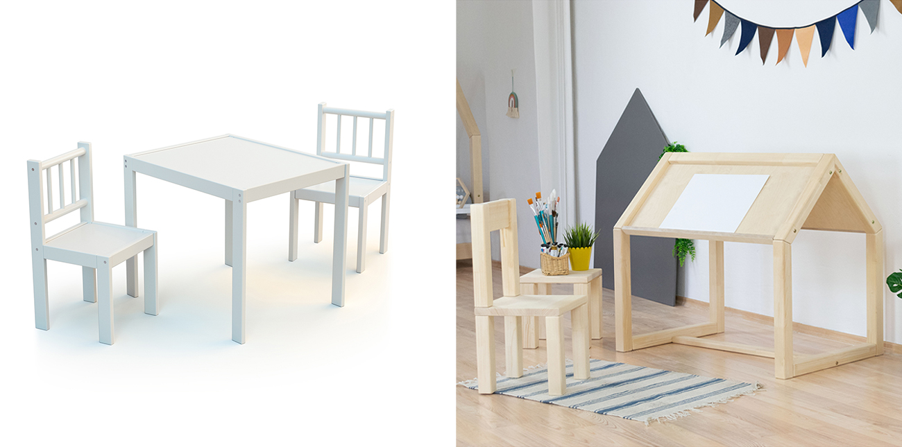 Tendresse de bébé table et chaise