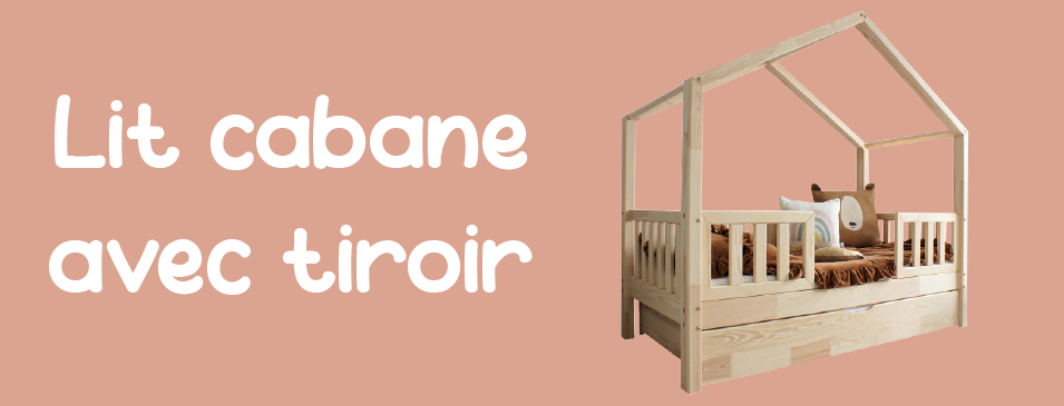 Mini slide lit cabane tiroir