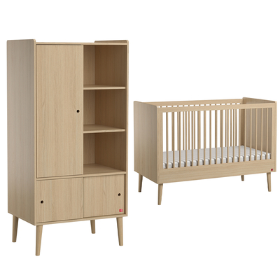 Lit Bebe 60x1 Et Armoire 1 Porte Vox Retro Bois Bleu Packs Lit Armoire Tendresse De Bebe