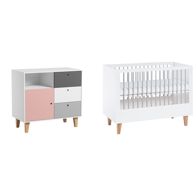 Armoire 2 Portes Vox Concept Rose Rangements Armoire Tendresse De Bebe