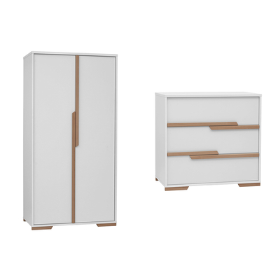 Avis Et Commentaires De Commode A Langer Et Armoire 2 Portes Pinio Snap Blanc Et Bois Packs Commode Armoire Tendresse De Bebe