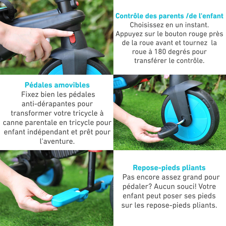 Tricycle Smartrike pliable évolutif 6en1 STR3 Bleu Véhicule à