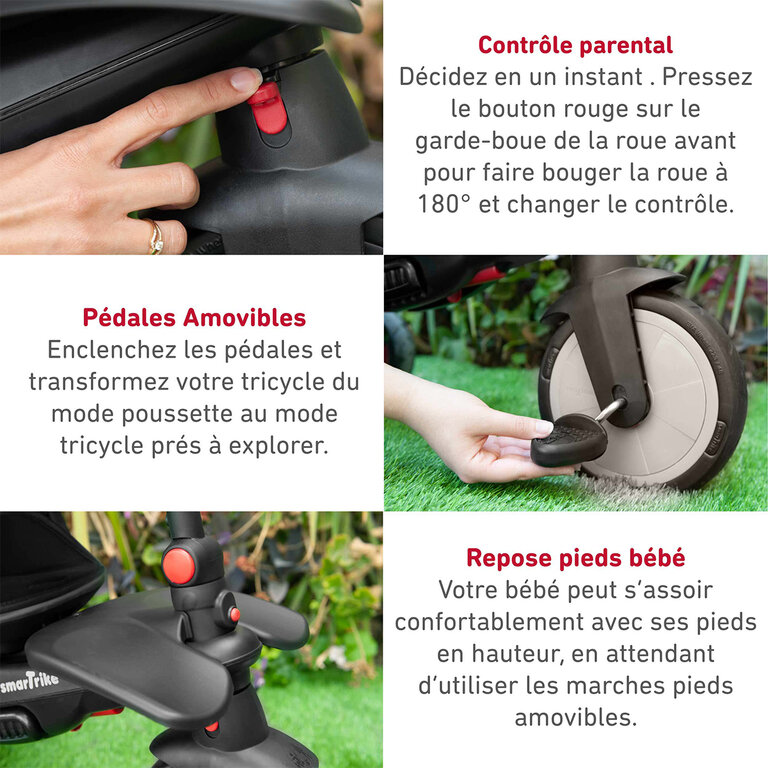 Tricycle évolutif Bébé Smartrike Tricycle évolutif Smartrike Breeze S Rouge - Pour Enfants De 15