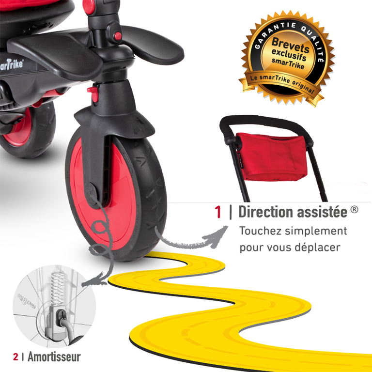 Tricycle Smartrike Marine Rouge   Bébé Roule