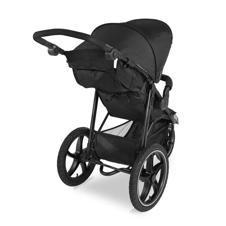 Poussette 3 Roues Moby-System Mountain - Noir/Gris | Enfant Jusqu’à 15 Kg | Pliage Facile