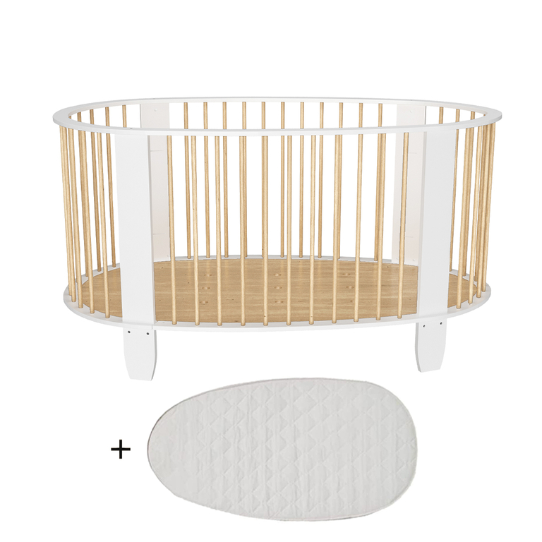 Lit Bebe 60x1 Matelas Inclus Songes Et Rigolades Cocon Blanc Et Bois Lits Lit Bebe Tendresse De Bebe