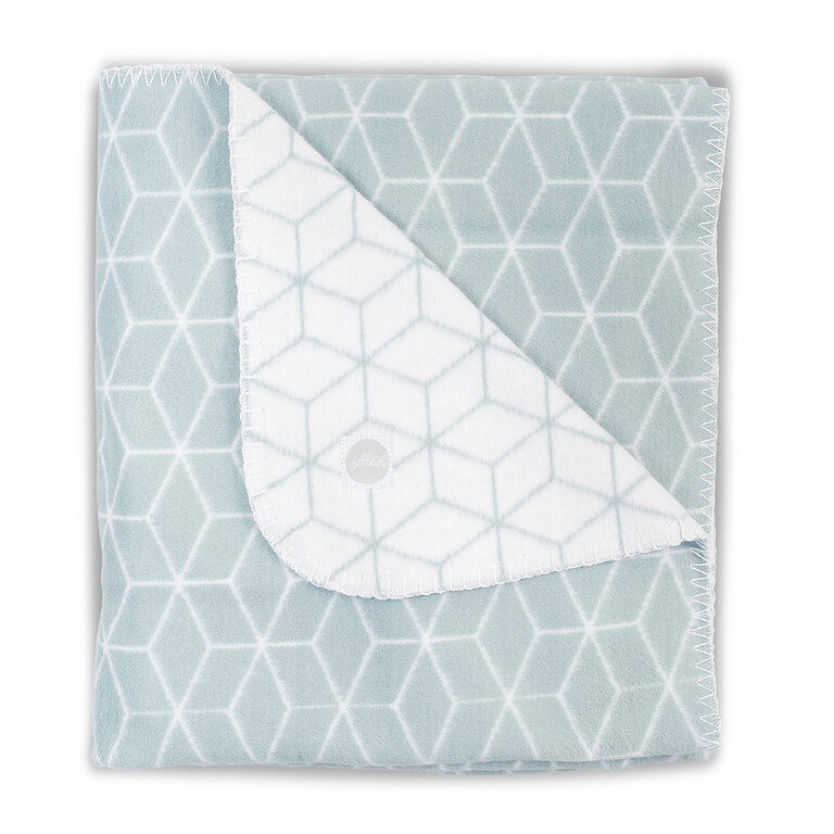 Jollein Couverture Bébé Cosy Knit Vert Mer 100x150 Cm - Tricot Doux Coton/Acrylique, TOG 1.0, Oeko-Tex, Ultra Confort Lit Enfant
