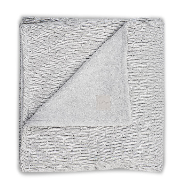 Couverture Bébé Tricot Grain Knit Oatmeal Beige Jollein – 75x100 Cm, Coton Doux Et Chaleureux