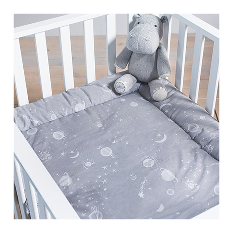 Matelas Pour Parc Bébé Hexagonal Atelier De Morphée - 102x117cm - Mousse HR 5cm - Housse Bambou - Fabriqué En France