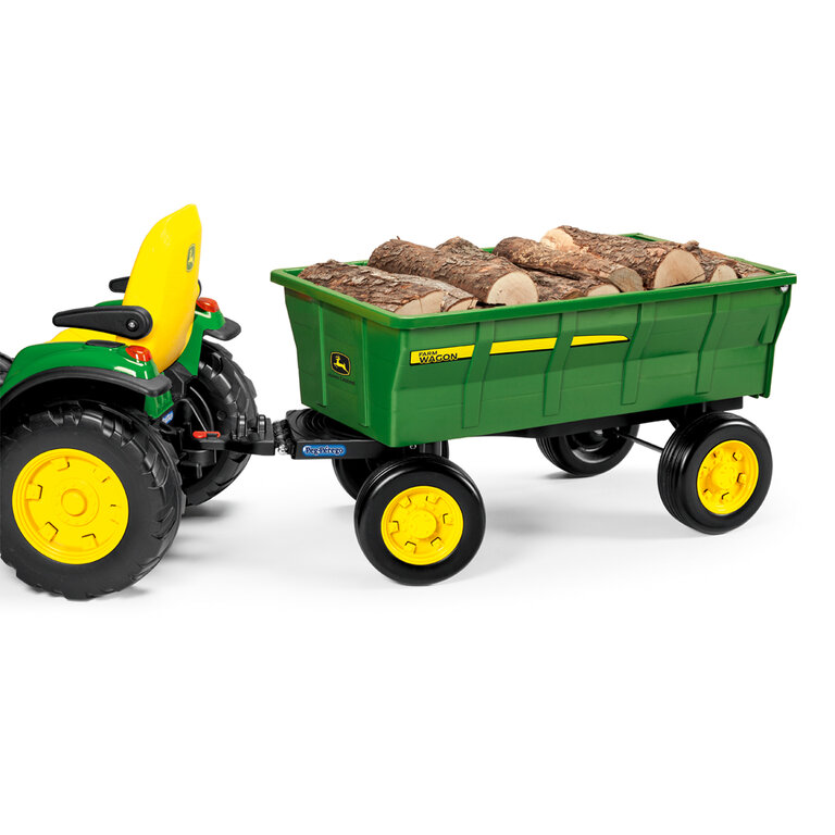 Peg Perego Remorque à 2 Roues John Deere - Accessoire Tracteur Enfant
