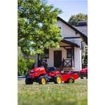 2046AB_falk_tracteur_pedales_tractor_rouge_capot_ouvrant_remorque_5