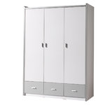 Vipack_bonny_armoire_3_portes_gris