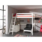 Vipack_pino_lit_mezzanine_commode_2_portes_fauteuil_blanc