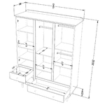 Woodluck_Babushka_armoire_3portes_dimensions