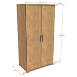 Vipack_Sam_armoire_2portes_dimensions_1