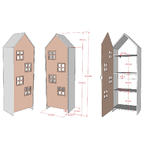 Vipack_Bruges_rose_armoire_dimensions