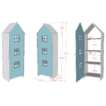 Vipack_Bruges_bleu_armoire_dimensions