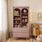 Woodluck_Babushka_rose_bibliotheque_2tiroirs_1