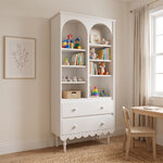 Woodluck_Babushka_blanc_bibliotheque_2tiroirs_2