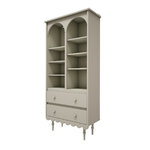 Woodluck_Babushka_olive_bibliotheque_2tiroirs_1