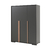 Vipack_London_Amoire_3_portes_anthracite
