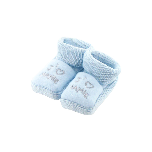 Chaussons Pour Bebe 0 A 3 Mois Bleu J Aime Mamie Les Chaussures Chaussons Tendresse De Bebe