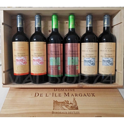 DOMAINE DE L'ILE MARGAUX CAISSE COLLECTOR 6 BOUTEILLES 75cl à 168€