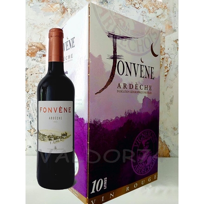 FONVENE VIN ROUGE IGP ARDECHE SYRAH-GAMAY 10L 12,5° à 34€