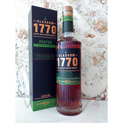 WHISKY GLASGOW 1770 PEATED SINGLE MALT ECOSSE 70cl 46° à 65€