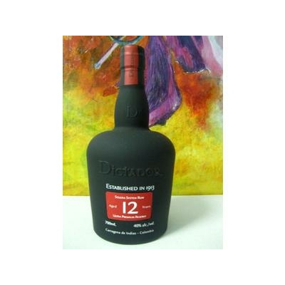 Rhum DICTADOR 70cl 40°  12 ans Colombie