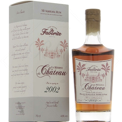 RHUM LA FAVORITE 2002 RESERVE DU CHATEAU HORS D'AGE AOC MARTINIQUE 70cl 43°