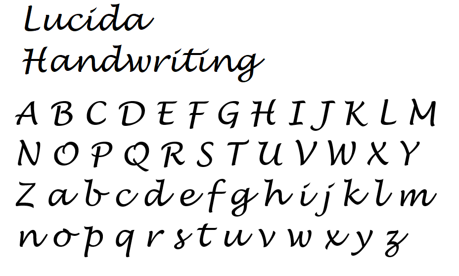 Lucida Handwriting