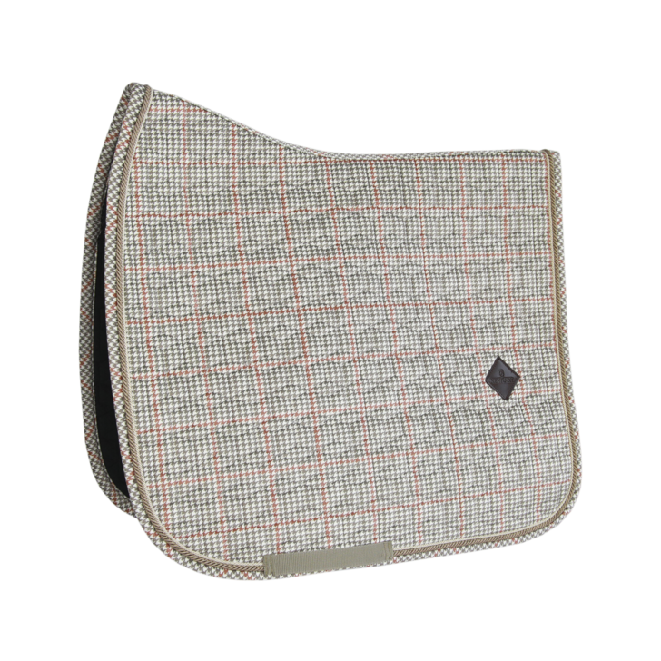 tapis-de-selle-dressage-pied-de-poule-kentucky-beige