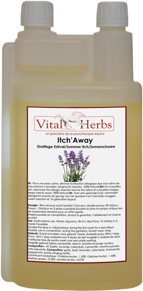 itch'away liquide vital herbs plantes gâle d'été dermite estivale