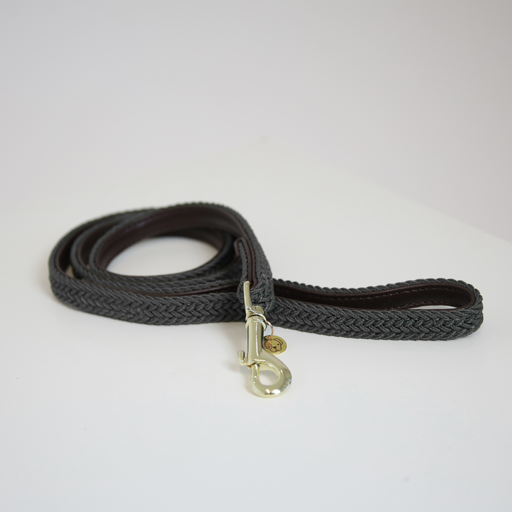 laisse-kentucky-dogwear-nylon-tresse-gris