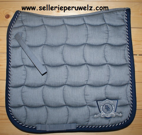 tapis de selle br melange classique dressage gris navy