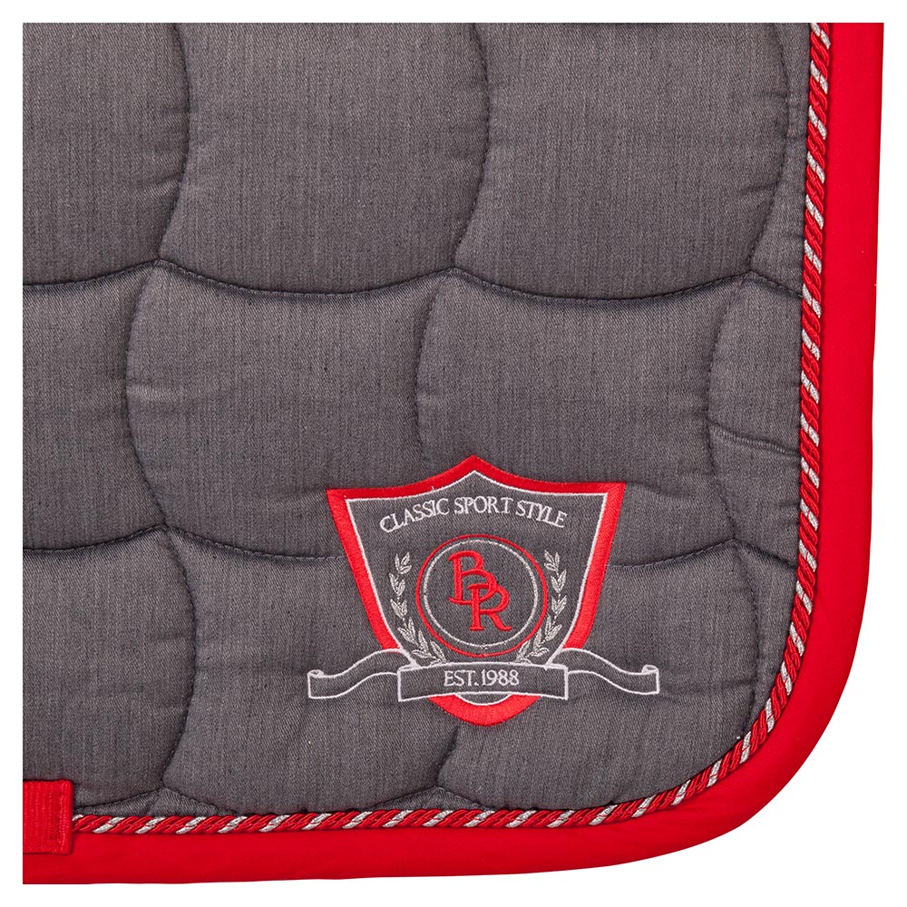 164091_96_02 tapis de selle br melange classique gris rouge