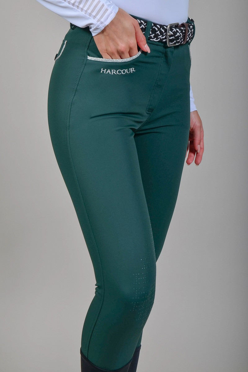 Jaltika Pantalon Équitation Fix System Grip Femme Rider - Jungle Green