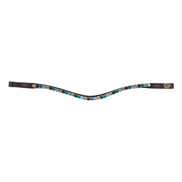 frontal HFI droit brun - navy turquoise bleu ciel or